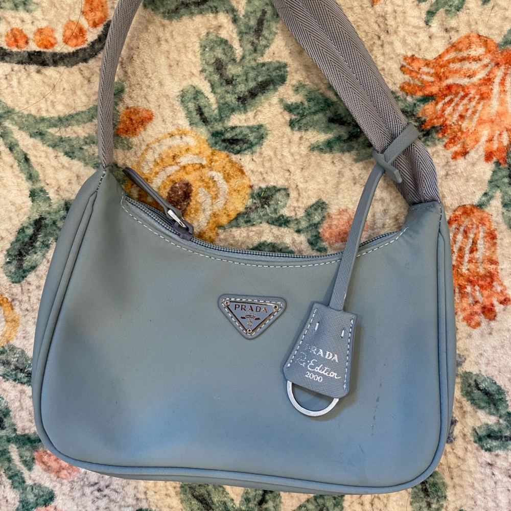 Prada Light Blue Nylon Bag